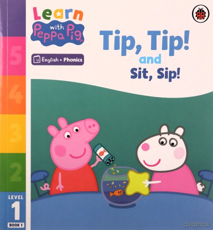 Learn with Peppa Phonics Level 1 Book 1 - Tip Tip and Sit Sip - Peppa Pig [KSIĄŻKA]