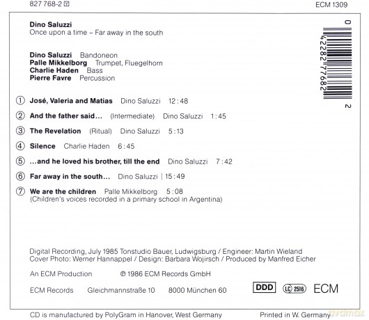 Dino Saluzzi: Once Upon A Time [CD]