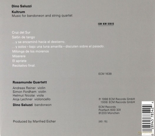 Dino Saluzzi: Rosamunde 'Kultrum' [CD]