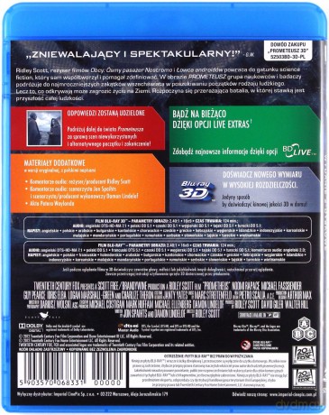 Prometeusz 3D [Blu-Ray 3D]+[Blu-Ray]