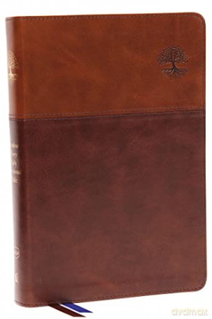 NKJV, Matthew Henry Daily Devotional Bible, Leathersoft, Brown, Red Letter, Thumb Indexed, Comfort Print: 366 Daily Devotions by Matthew Henry - Bibles - Thomas Nelson [KSIĄŻKA]