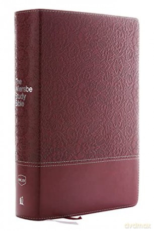 NKJV, Wiersbe Study Bible, Leathersoft, Burgundy, Red Letter Edition, Comfort Print: Be Transformed by the Power of God's Word - Warren W. Wiersbe [KSIĄŻKA]