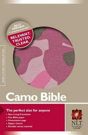 NLT Compact Camouflage Pink Canvas - Tyndale [KSIĄŻKA]