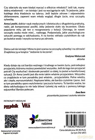 Jedzenie to leczenie, czyli prosty przepis na zdrowie i szczupłą sylwetkę - Anna Lewitt [KSIĄŻKA]