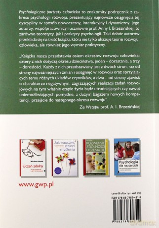 Psychologiczne portrety człowieka. Praktyczna psychologia rozwojowa (dodruk 2012)  - Brzezińska Anna Izabela [KSIĄŻKA]