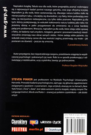 Tabula rasa (Wyd. 2012)  - Pinker Steven [KSIĄŻKA]