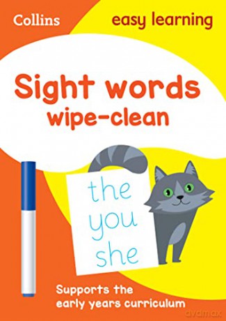 Sight Words Age 3-5 Wipe Clean Activity Book: Ideal for home learning - Collins Easy Learning [KSIĄŻKA]
