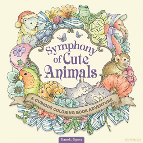 Symphony of Cute Animals: A Curious Coloring Book Adventure - Kanoko Egusa [KSIĄŻKA]