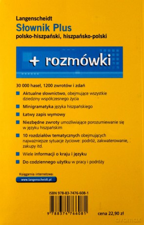 Słownik Plus polsko-hiszpański, hiszpańsko-polski + rozmówki (2009)  - Opracowanie zbiorowe [KSIĄŻKA]