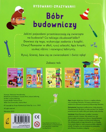 Bóbr budowniczy. Rysowanki-zmazywanki [KSIĄŻKA]