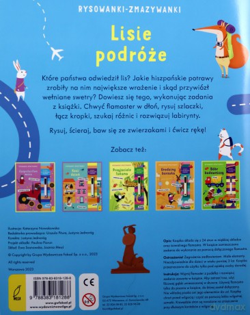 Lisie podróże. Rysowanki-zmazywanki [KSIĄŻKA]