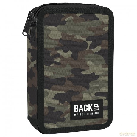Piórnik 2-komorowy z wyposażeniem BACKUP 5 model DW33 moro