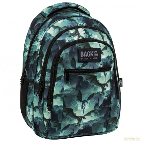Plecak 3-komorowy BACKUP 5 model O35 smoki