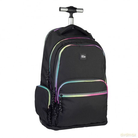 Plecak na kółkach Milan Sunset czarny 25L