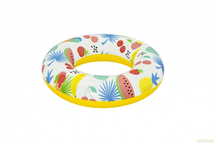 Koło do pływania 61cm mix 2 wzory: Owoce, Flamingi