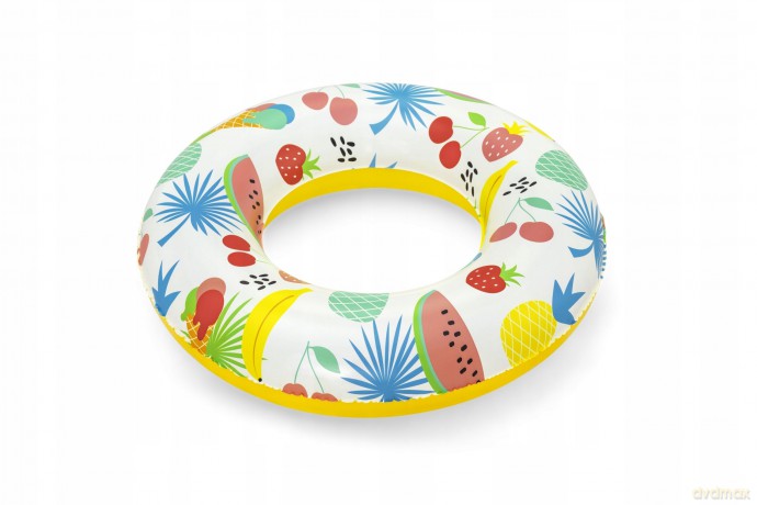 Koło do pływania 61cm mix 2 wzory: Owoce, Flamingi