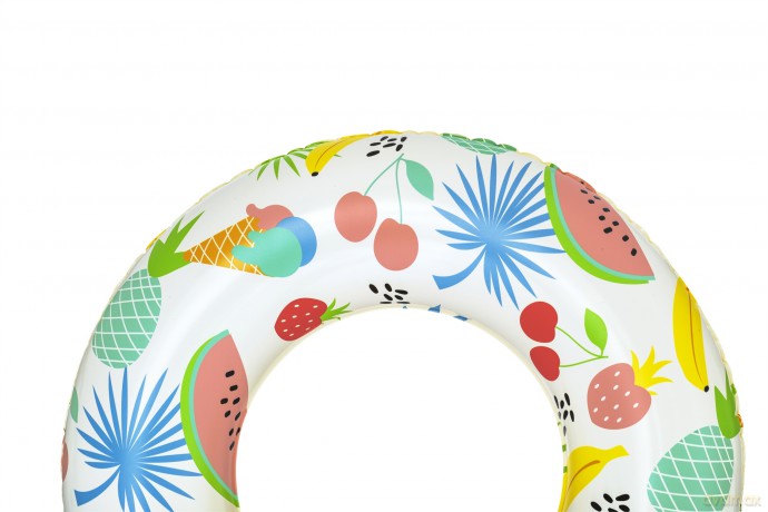 Koło do pływania 61cm mix 2 wzory: Owoce, Flamingi
