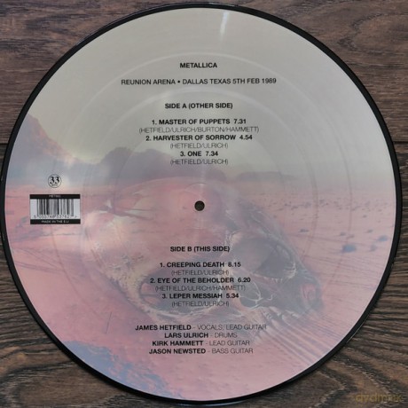 Metallica: Reunion Arena: Dallas Texas 5th Feb 1989 (Picture) [Winyl]