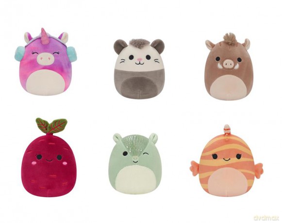 Squishmallows fioletowy burak Claudia, Plusz, 13 cm