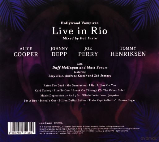 Hollywood Vampires: Live In Rio (digipack) [DVD]+[CD]
