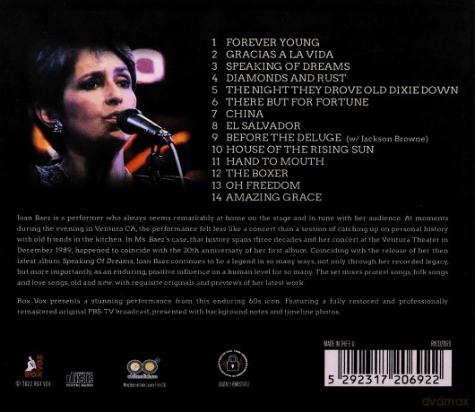 Joan Baez: Live At The Ventura Theater California [CD]