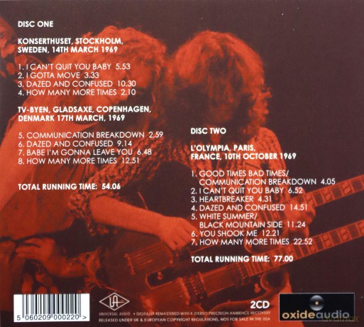 Led Zeppelin: Live In Europe 1969 [CD]