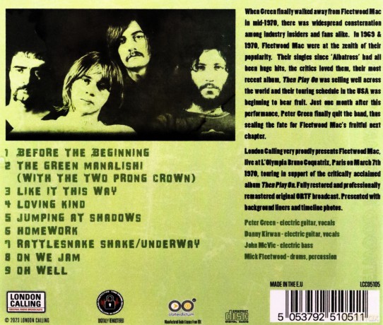 Fleetwood Mac: Live In Paris 1970 [CD]