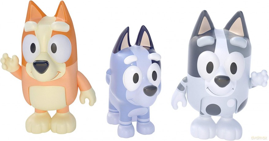 Bluey Figurki Kuzyni 3-pak Bingo, Socks i Muffin 13040 [FIGURKA]
