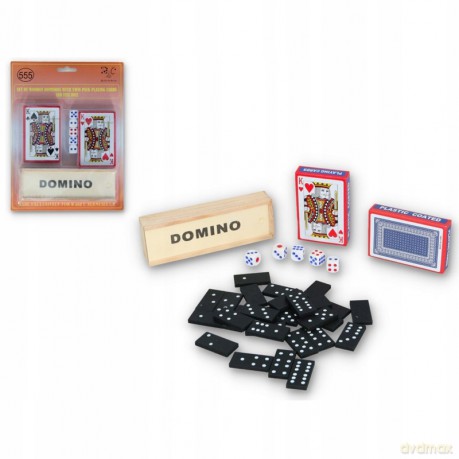 Karty do gry 2 talie domino kości [GRA]