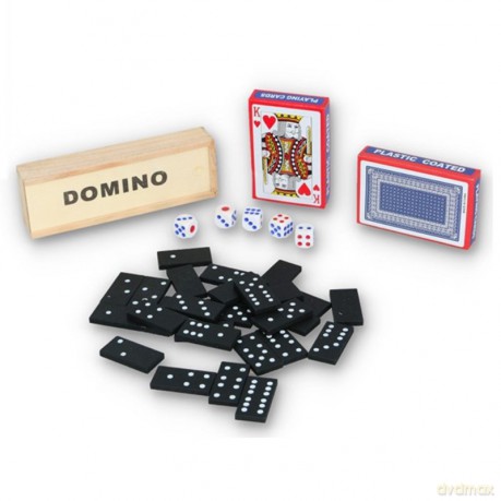 Karty do gry 2 talie domino kości [GRA]