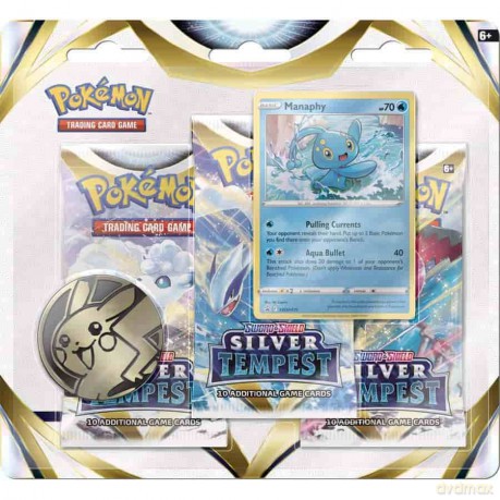 Karty Pokemon TCG: Silver Tempest 3-Pack Blister mix