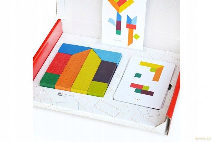 Klocki drewniane Tangram 8el 900446