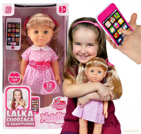 Lalka Natalia chodząca 41cm ze smartfonem 163326