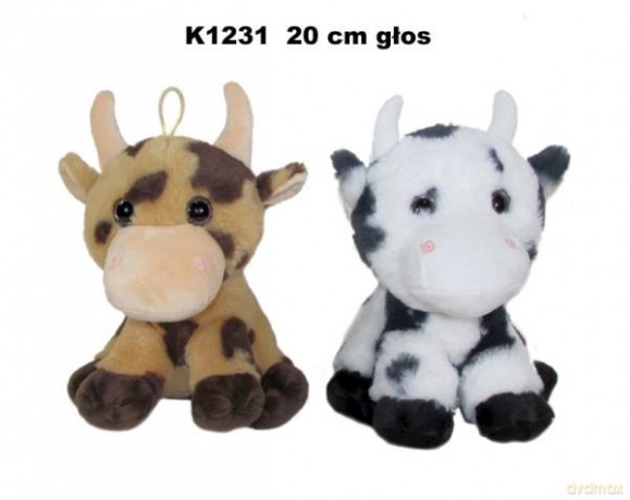 Maskotka Krowa 2 kolory 20 cm 163790 mix