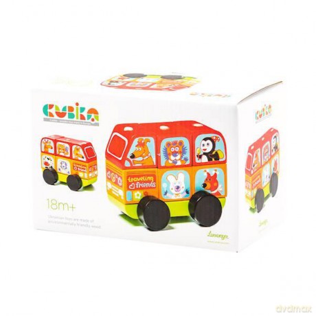 Mini-bus drewniany Szczęśliwe zwierzątka LM-10 13197