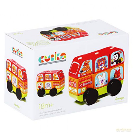 Mini-bus drewniany Szczęśliwe zwierzątka LM-10 13197