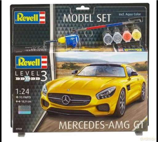 Model samochodu do sklejania 1:24 67028 Mercedes-AMG GT + 4 farbki, pędzelek, klej