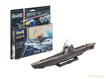 Model statku do sklejania 1:350 65154 German Submarine Type VII C/41