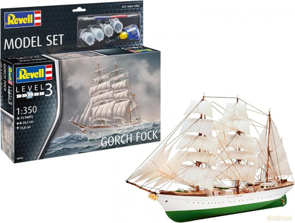 Statek do sklejania 1:350 65432 Gorch Fock Model set