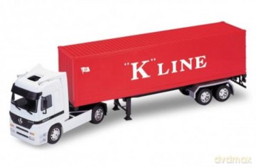 WELLY Truck z przyczepą 1:32 Mercedes Benz Actros K LINE