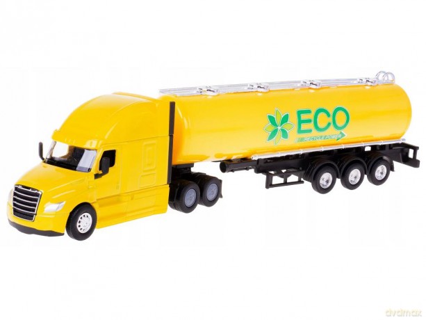 WELLY Truck z przyczepą 1:64 Freightliner Cascadia cysterna