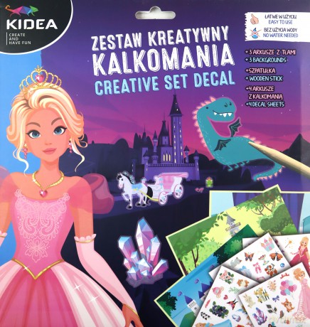 Zestaw kreatywny - kalkomania B Kidea Księżniczki
