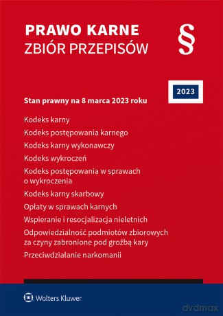 Prawo karne. Zbiór przepisów 2023 [KSIĄŻKA]