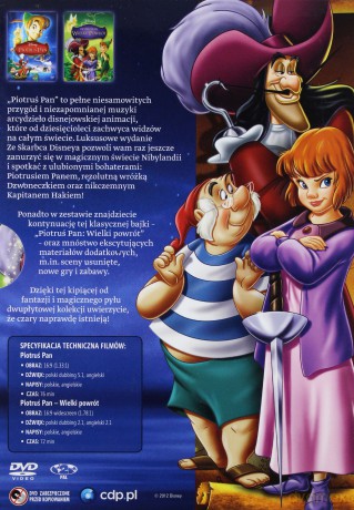 Piotruś Pan / Piotruś Pan Wielki Powrót (Disney) [BOX] [2DVD]