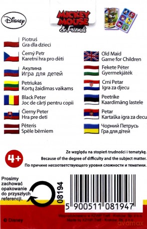 TREFL Karty Piotruś Myszka Miki 08194 [KARTY]