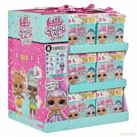 Lalka L.O.L. Surprise Confetti Pop Birthday Display 12 sztuk