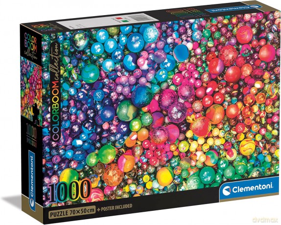 CLEMENTONI 1000 el. Compact Colorboom Marbles [PUZZLE]