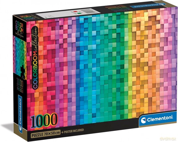 CLEMENTONI 1000 el. Compact Colorboom Pixel [PUZZLE]
