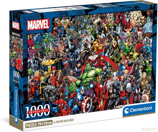CLEMENTONI 1000 el. Compact Impossible Marvel [PUZZLE]