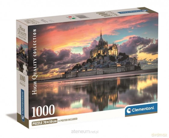 CLEMENTONI 1000 el. Compact Le Magnifique Mont Saint-Miche [PUZZLE]